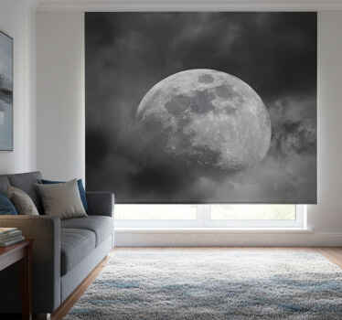 Tenda a rullo soggiorno design spaziale grigio - TenStickers
