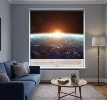 Living room blind in beautiful golden earth design - TenStickers