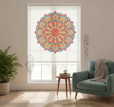 Toile fenêtre chambre mandalas colorés - TenStickers