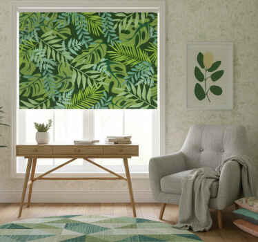 Toile fenêtre chambre feuilles de jungle - TenStickers