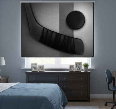 Toile fenêtre chambre hockey sur glace réaliste - TenStickers