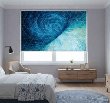 Toile fenêtre chambre fond bleu abstrait - TenStickers