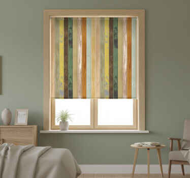 Toile fenêtre chambre bois coloré dégradé - TenStickers