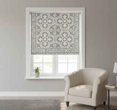 Toile fenêtre chambre carrelage gris élégant - TenStickers