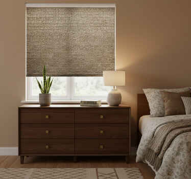 Beige roller blind with egyptian hieroglyphic design - TenStickers
