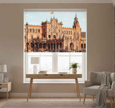 Toile fenêtre chambre plaza ensoleillée espagne séville - TenStickers