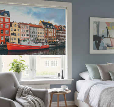 Toile fenêtre chambre nyhavn beau et coloré - TenStickers