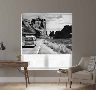 Toile fenêtre chambre paysage désert vintage - TenStickers