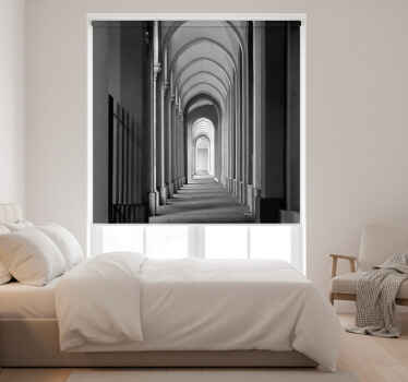 Toile fenêtre chambre portail 3d classique blanc - TenStickers