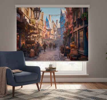 Toile fenêtre chambre ville des magiciens - TenStickers
