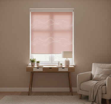 Toile fenêtre chambre vagues terracotta - TenStickers