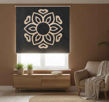Toile fenêtre chambre imitation rotin style boho - TenStickers