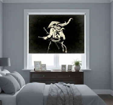 Toile fenêtre chambre guerrier anime - TenStickers