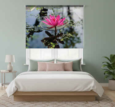Toile fenêtre chambre fleur de lotus aquatique - TenStickers