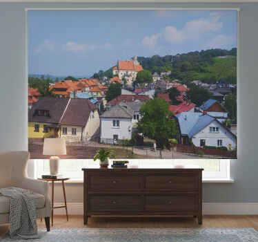 Toile fenêtre chambre paysage de kazimierz dolny - TenStickers