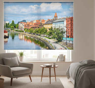 Toile fenêtre chambre rivière de bydgoszcz - TenStickers