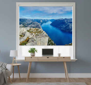 Toile fenêtre chambre preikestolen norvège - TenStickers