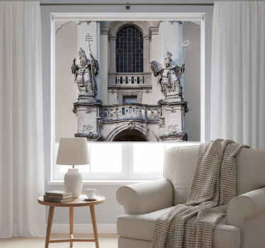 Toile fenêtre chambre illusion d'optique classique - TenStickers