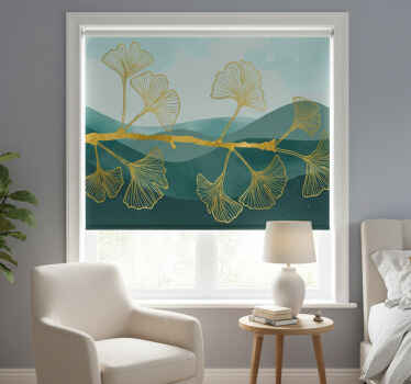 Toile fenêtre chambre style glamour arbre ginkgo - TenStickers