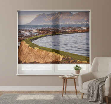 Blind bedroom with pool and mountain view - TenStickers