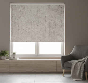 Toile fenêtre chambre design pierre bunker grise - TenStickers