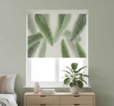 Toile fenêtre chambre feuilles de banane tropicales - TenStickers