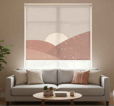 Living room blind sunrise wall art - TenStickers