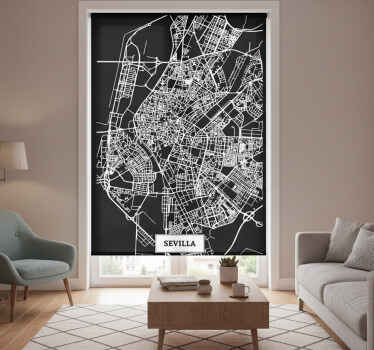 Olohuoneen rullaverho sevillan topografialla - Tenstickers