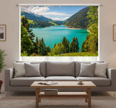 Tenda a rullo soggiorno lago longrin - TenStickers