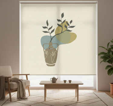Tenda a rullo soggiorno stile minimalista giapponese - TenStickers