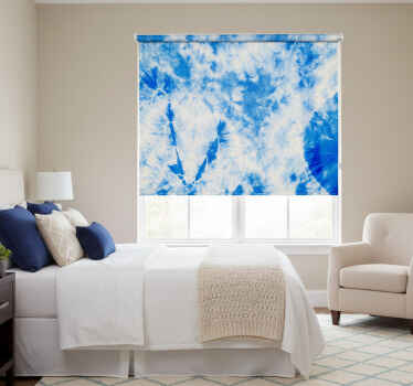 Toile fenêtre chambre dégradé bleu et blanc - TenStickers