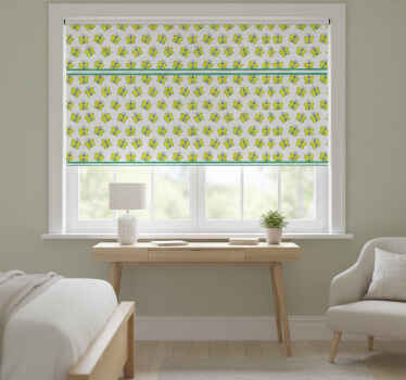 Toile fenêtre chambre papillon rayé blanc et vert - TenStickers