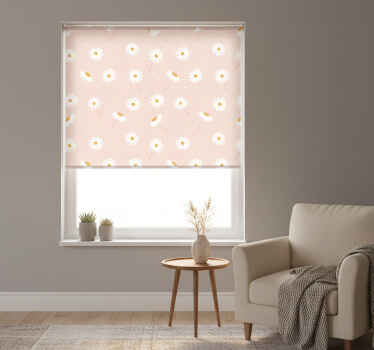 Toile fenêtre chambre fleurs marguerites nordiques - TenStickers