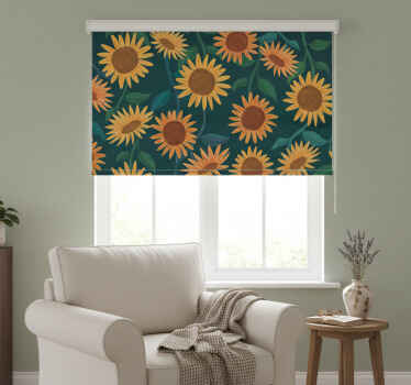 Toile fenêtre chambre plantes de tournesols - TenStickers