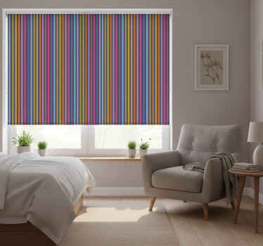 Toile fenêtre chambre rayures arc-en-ciel - TenStickers