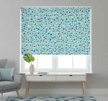 Toile fenêtre chambre tons bleus terrazzo - TenStickers