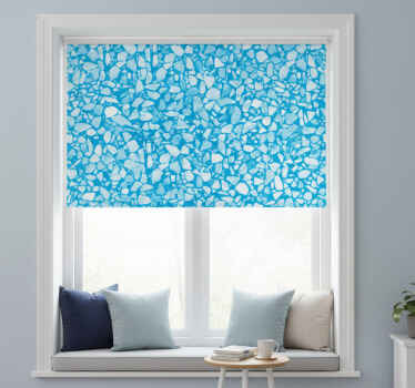 Toile fenêtre chambre terrazzo aquarelle bleue - TenStickers