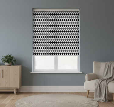 Toile fenêtre chambre triangles gris nordiques opposés - TenStickers