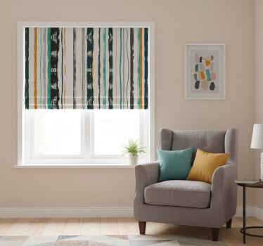 Toile fenêtre chambre rayures sobres - TenStickers