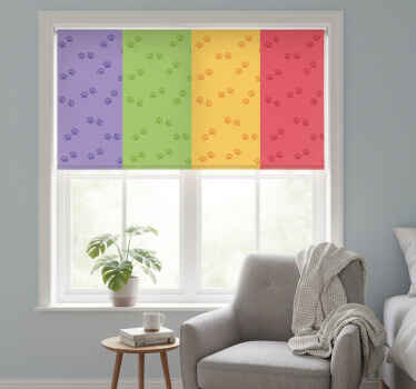 Toile fenêtre chambre motif pattes d'animaux - TenStickers