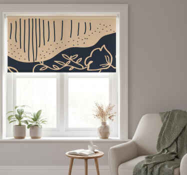 Toile fenêtre chambre fond floral vintage - TenStickers