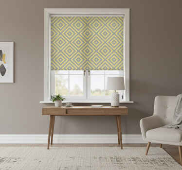 Toile fenêtre chambre motif losanges pantone - TenStickers
