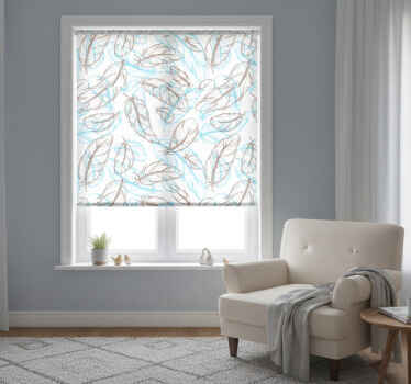 Toile fenêtre chambre contours de plumes - TenStickers