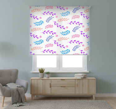 Toile fenêtre chambre feuilles colorées petites - TenStickers