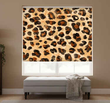 Toile fenêtre chambre motif peau de léopard - TenStickers