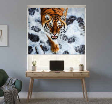 Toile fenêtre chambre tigre féroce - TenStickers