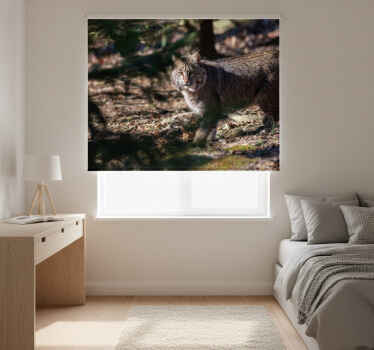 Toile fenêtre chambre chat sauvage - TenStickers