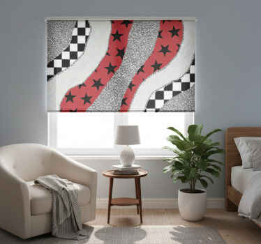 Toile fenêtre chambre rayures à motifs variés - TenStickers