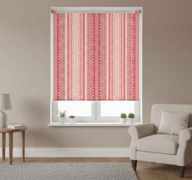 Toile fenêtre chambre rayures rouges classiques - TenStickers