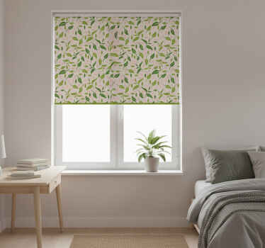 Toile fenêtre chambre motif feuilles nordiques - TenStickers